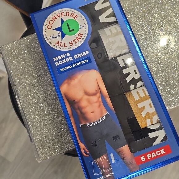 Converse 5-PK Logo Band Micro Stretch Boxer Briefs - Picture 3 of 4